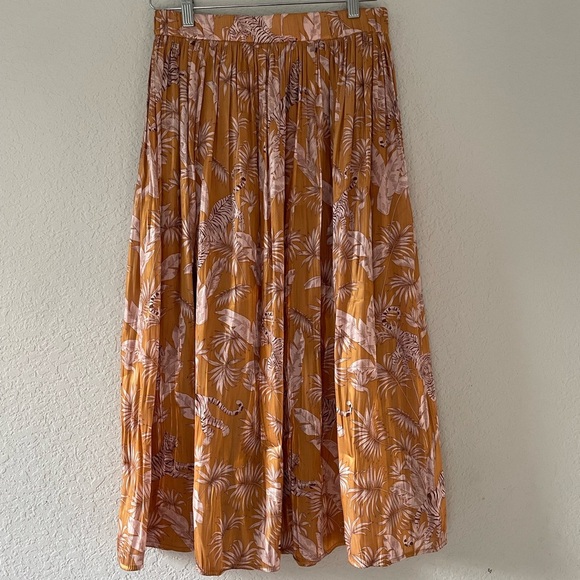 Bailey44 Satin Tiger Midi Skirt Size Medium - Picture 2 of 7